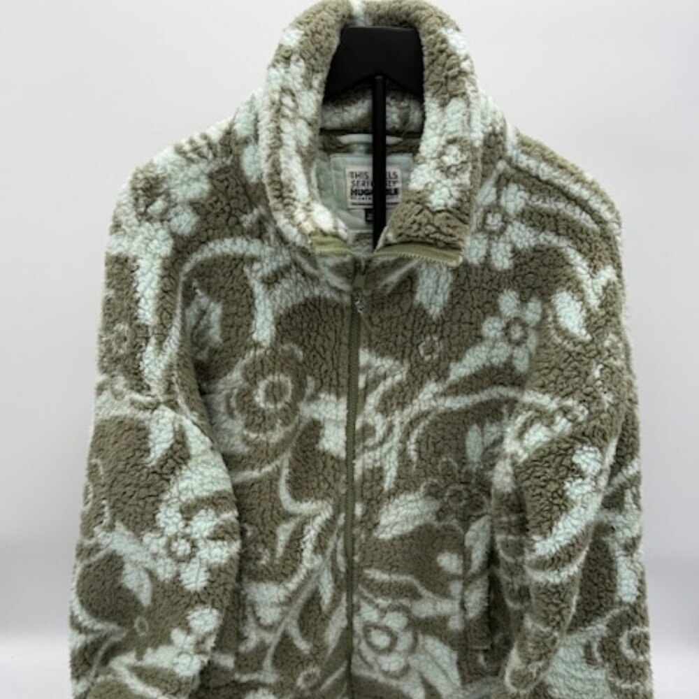 American Eagle Seriously Huggable Oversized Sherpa Jacket XS/S Cozy Teddy Zip